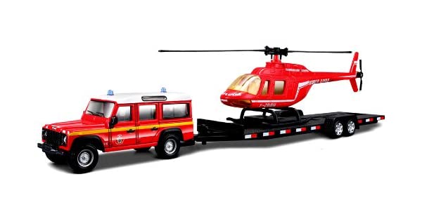 BU EMERGENCY FORCE LAND ROVER W HELICOPTER - Wild Willy - Toys Lebanon