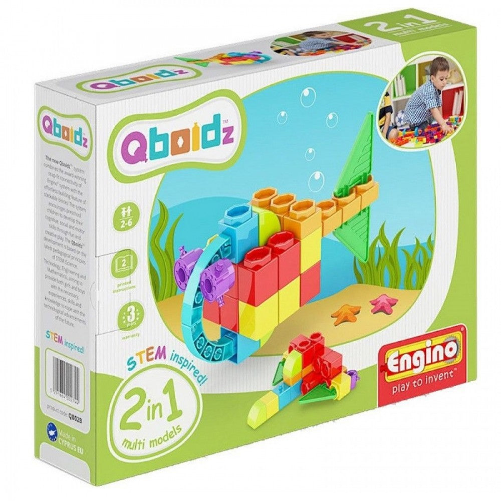 QBOIDZ 2 IN 1 MULTIMODELS GoldFish by Engino - Wild Willy