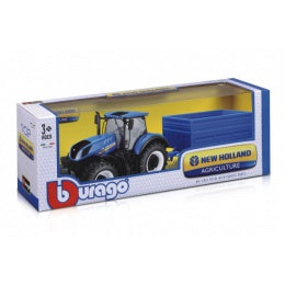 BU NEW HOLLAND FARM TRACTOR & TRAILER - Wild Willy - Toys Lebanon