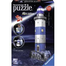 Lighthouse Night Edition 216 Piece 3D Puzzle - Wild Willy - Toys Lebanon